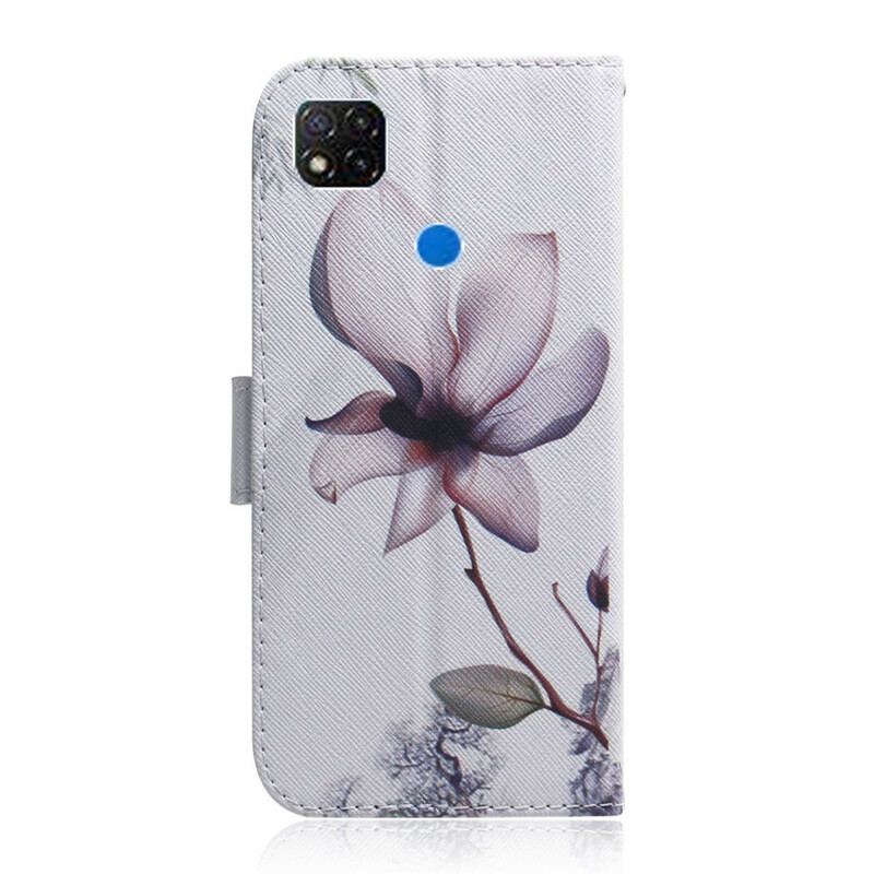 Housse Xiaomi Redmi 9C Fleur Vieux Rose