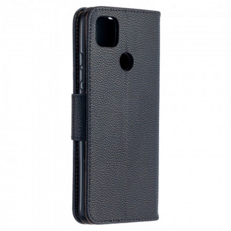 Housse Xiaomi Redmi 9C Litchi Rabat Oblique