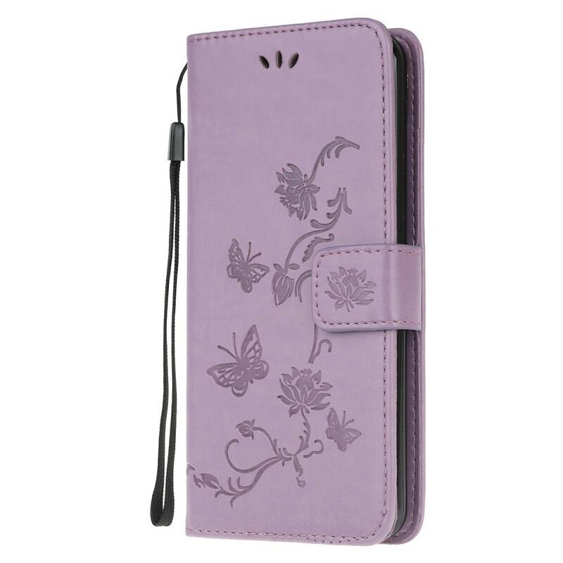 Housse Xiaomi Redmi 9C Papillons et Fleurs D'Asie