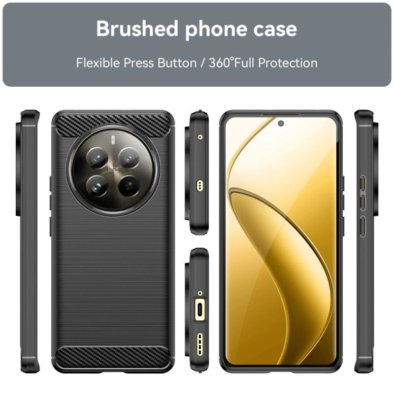 Coque Realme 12 Pro / 12 Pro Plus Fibre Carbone Brossée