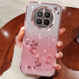 Coque Realme 12 Pro / 12 Pro Plus Fleurs et Strass