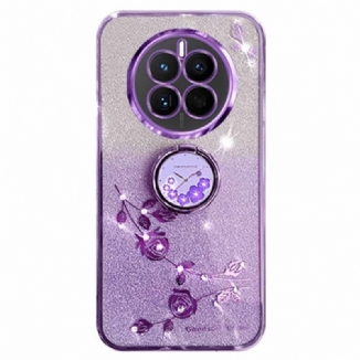 Coque Realme 12 Pro / 12 Pro Plus Fleurs et Strass Support KADEM