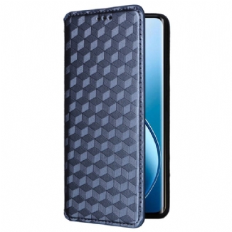 Flip Cover Realme 12 Pro / 12 Pro Plus Motif Losanges 3D