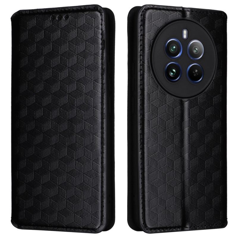 Flip Cover Realme 12 Pro / 12 Pro Plus Motif Losanges 3D