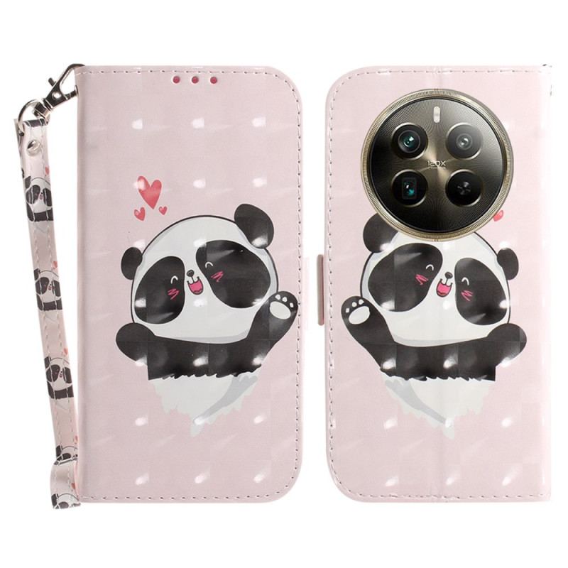 Housse Realme 12 Pro / 12 Pro Panda Love à Lanière