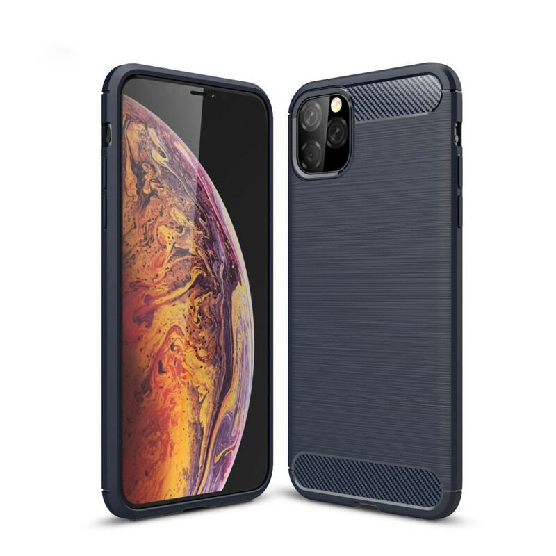 Coque iPhone 11 Pro Max Fibre Carbone Brossée