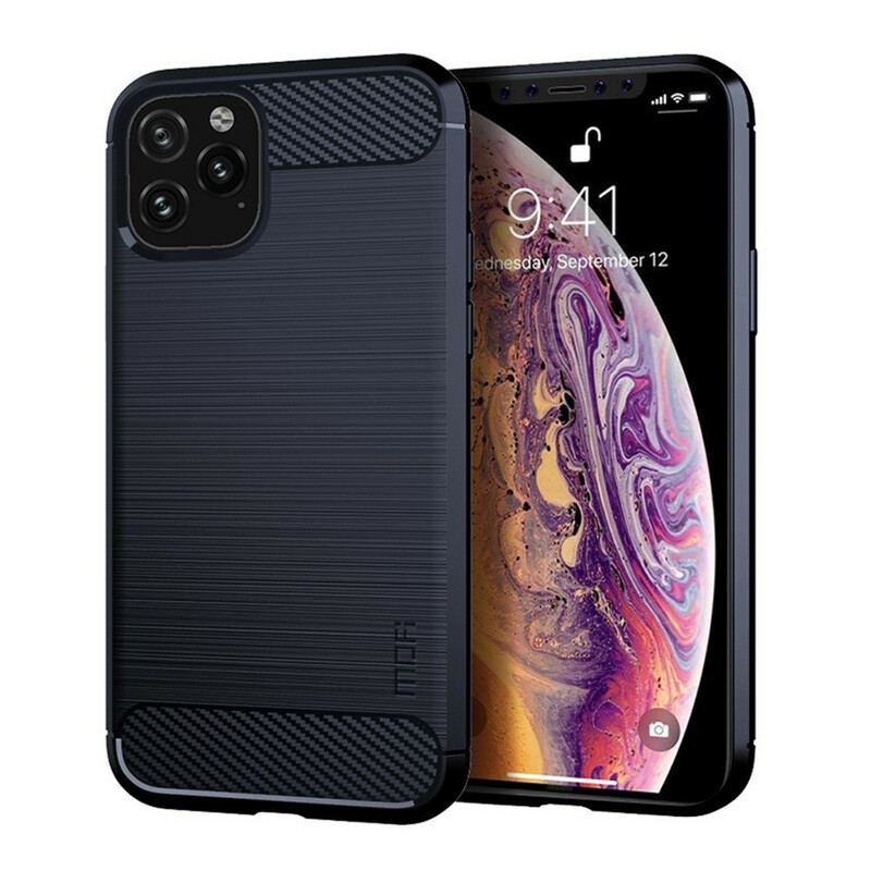 Coque iPhone 11 Pro Max Fibre Carbone Brossée MOFI