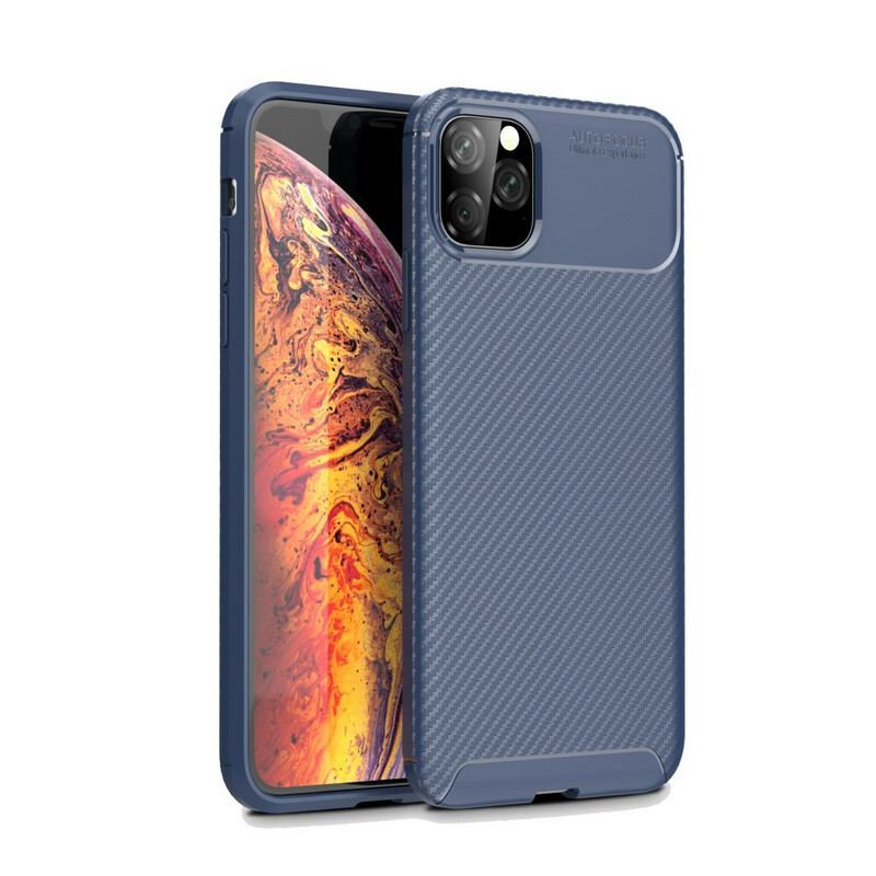 Coque iPhone 11 Pro Max Flexible Texture Fibre Carbone