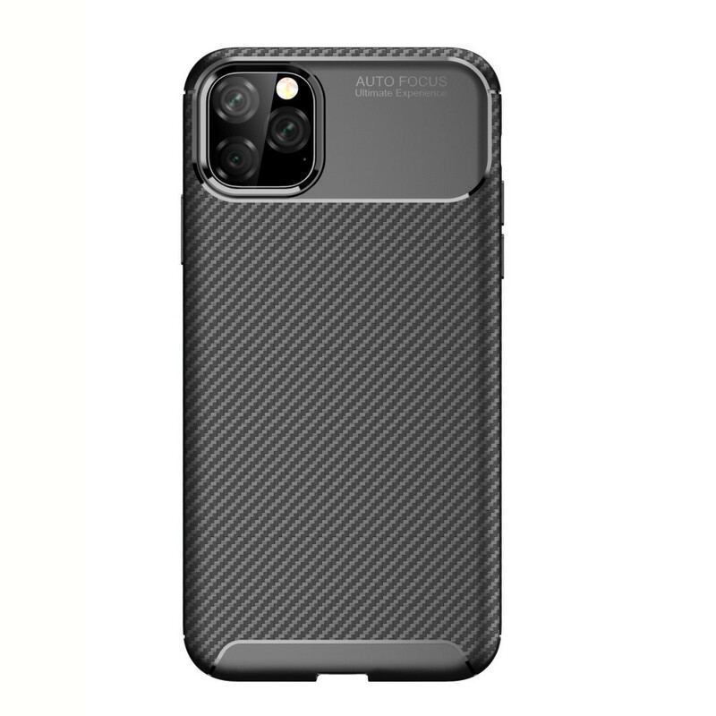 Coque iPhone 11 Pro Max Flexible Texture Fibre Carbone