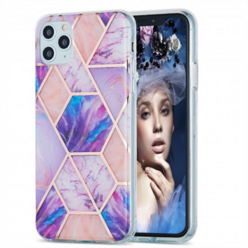 Coque iPhone 11 Pro Max  Silicone Marbre Géométrie