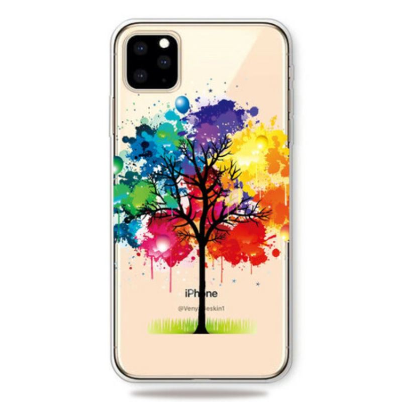 Coque iPhone 11 Pro Max Transparente Arbre Aquarelle