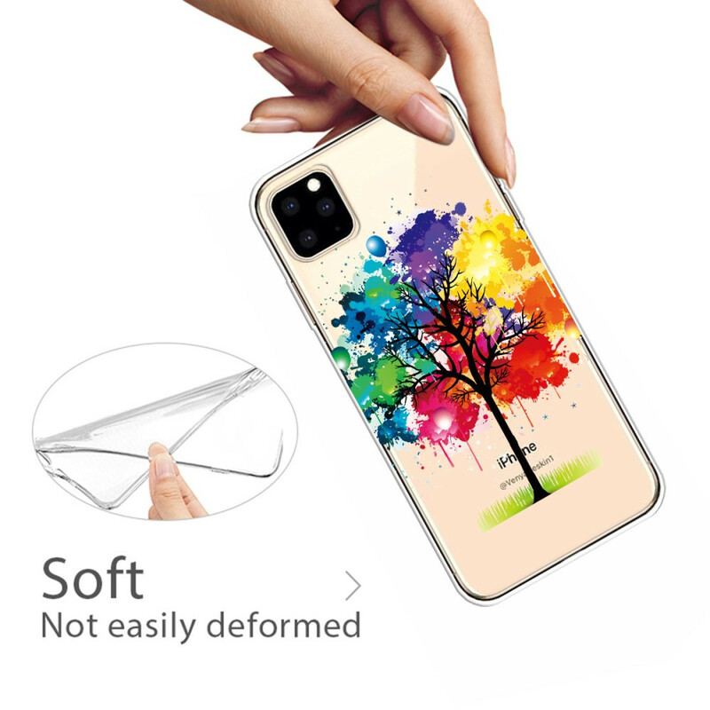 Coque iPhone 11 Pro Max Transparente Arbre Aquarelle