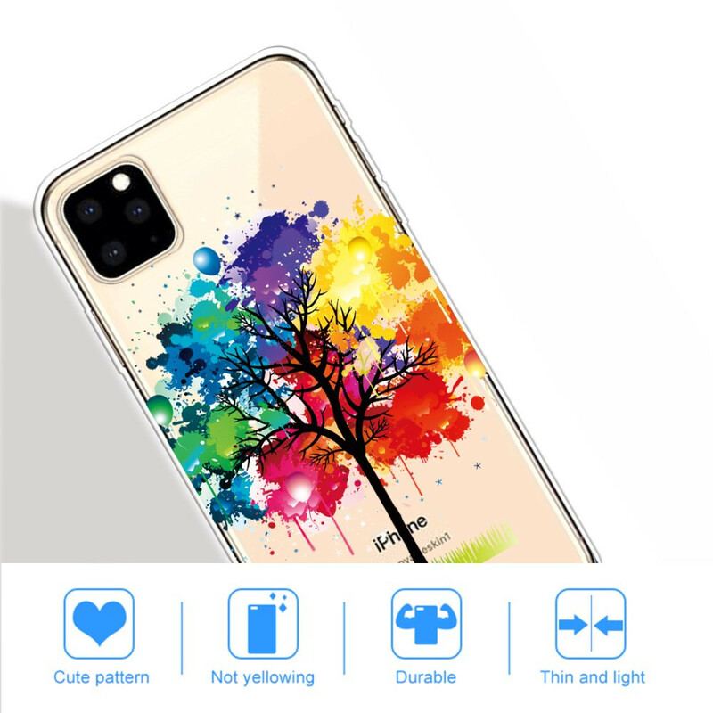 Coque iPhone 11 Pro Max Transparente Arbre Aquarelle