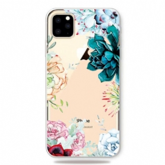 Coque iPhone 11 Pro Max Transparente Fleurs Aquarelle