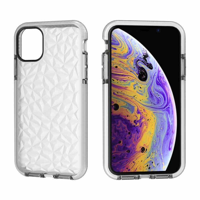 Coque iPhone 11 Pro Max Transparente Texture Diamant