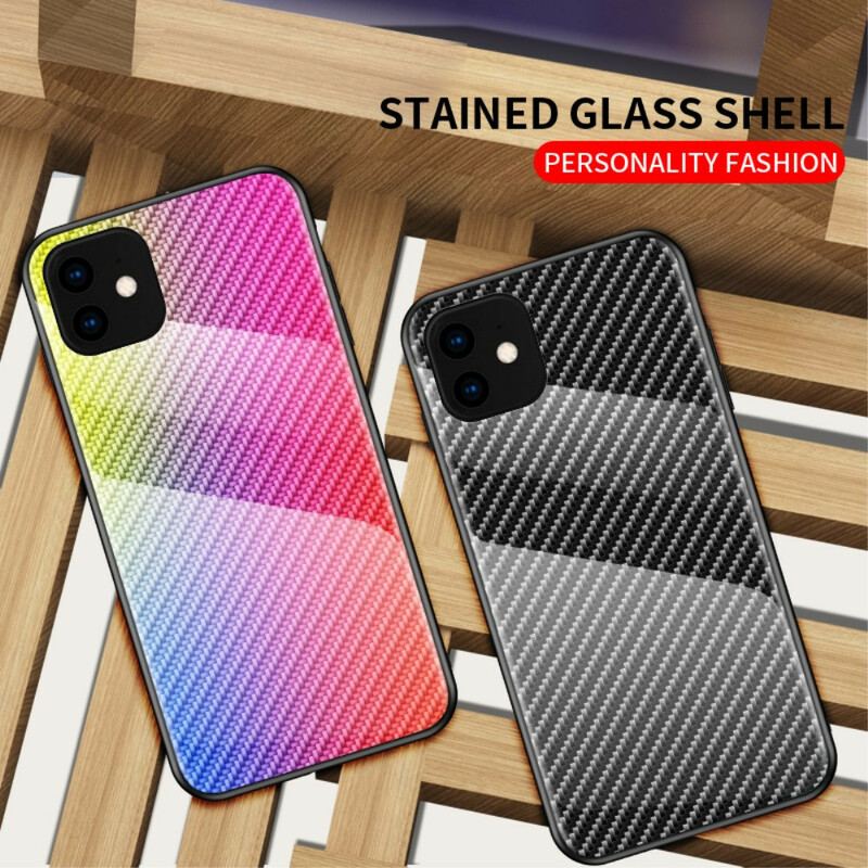 Coque iPhone 11 Pro Max Verre Trempé Fibre Carbone