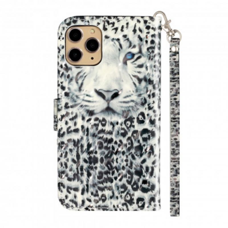 Housse iPhone 11 Pro Max Tigre Light Spots à Lanière