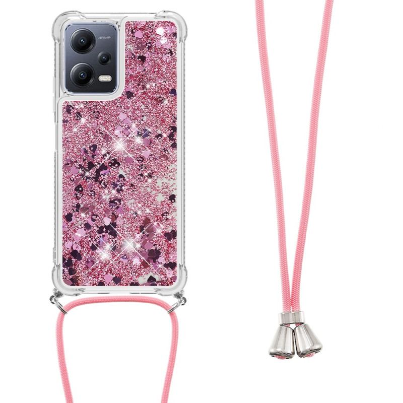 Coque Xiaomi Redmi Note 12/Poco X5 5G  à Cordon Paillettes