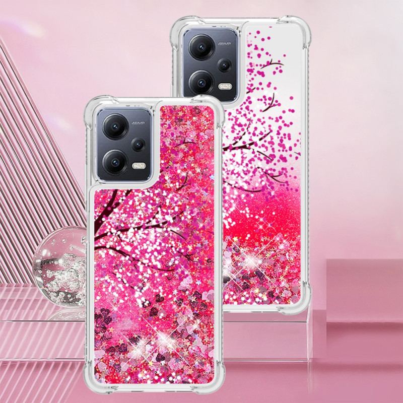 Coque Xiaomi Redmi Note 12/Poco X5 5G Paillettes Arbre