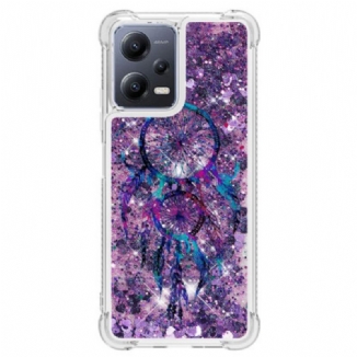 Coque Xiaomi Redmi Note 12/Poco X5 5G Paillettes Attrape Rêves