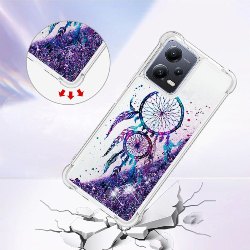 Coque Xiaomi Redmi Note 12/Poco X5 5G Paillettes Attrape Rêves