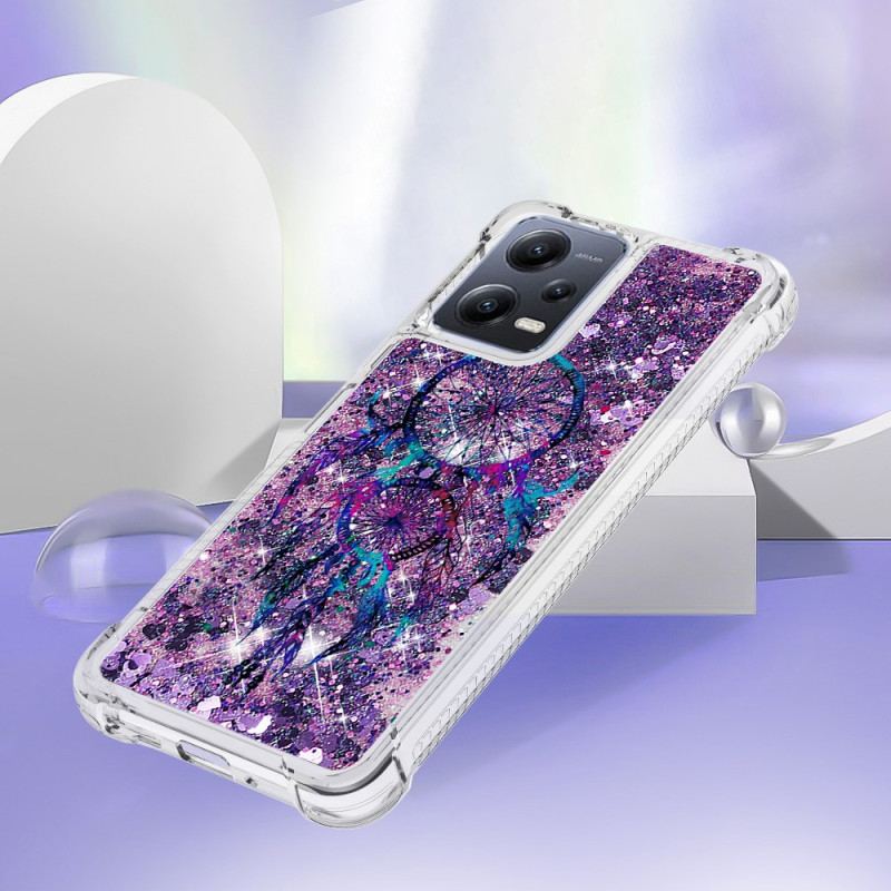 Coque Xiaomi Redmi Note 12/Poco X5 5G Paillettes Attrape Rêves