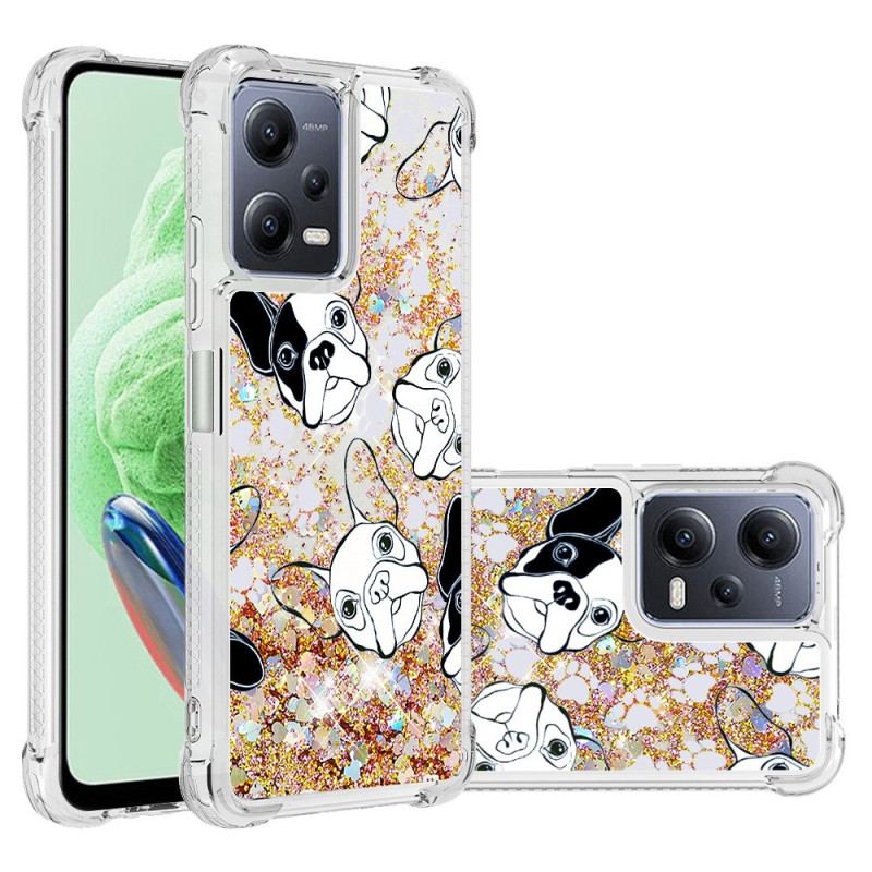 Coque Xiaomi Redmi Note 12/Poco X5 5G Paillettes Mr Chien