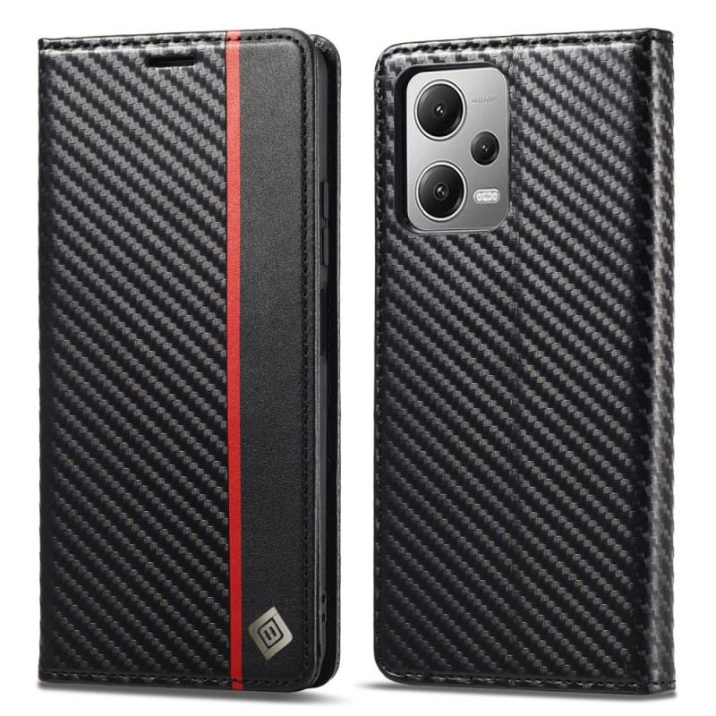 Flip Cover Xiaomi Redmi Note 12/Poco X5 5G Fibre Carbone LC.IMEEKE