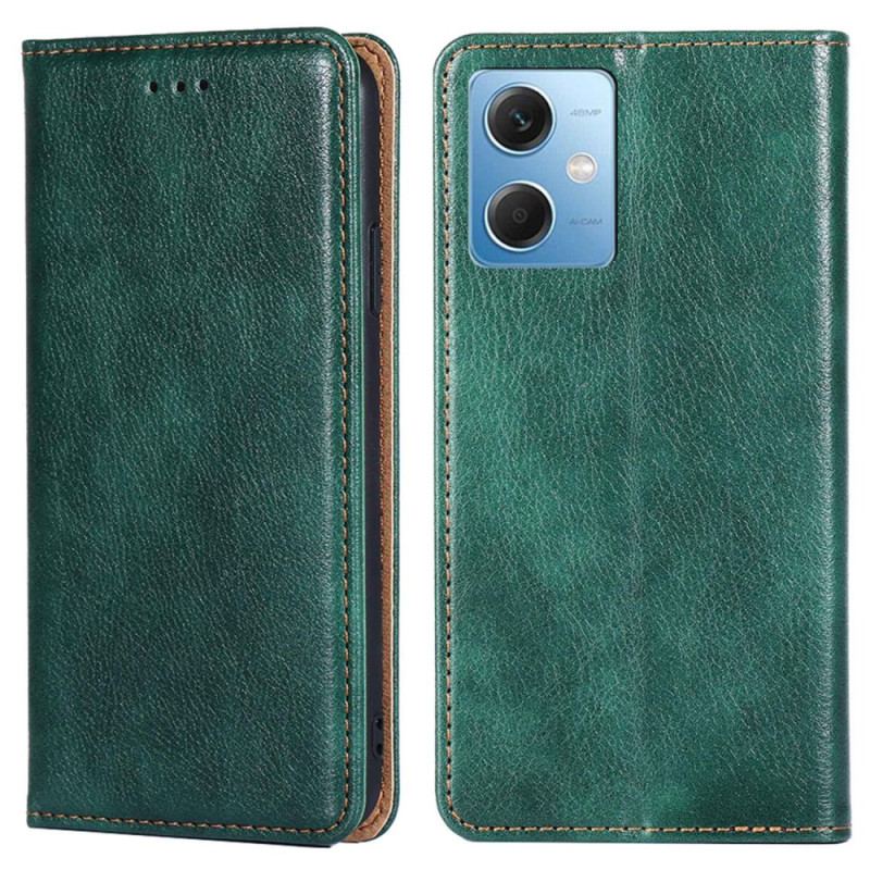 Flip Cover Xiaomi Redmi Note 12/Poco X5 5G Simili Cuir Coutures