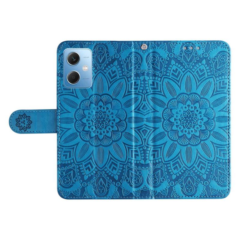 Housse Xiaomi Redmi Note 12/Poco X5 5G Déco Mandala à Lanière