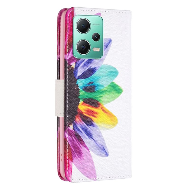 Housse Xiaomi Redmi Note 12/Poco X5 5G Fleur Aquarelle