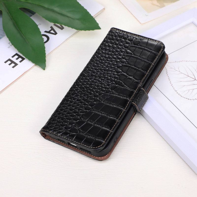 Housse Xiaomi Redmi Note 12/Poco X5 5G Style Crocodile RFID