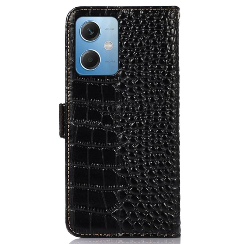 Housse Xiaomi Redmi Note 12/Poco X5 5G Style Crocodile RFID