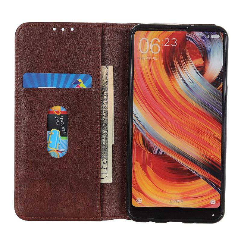 Flip Cover Moto G73 5G Cuir Fendu Stylé