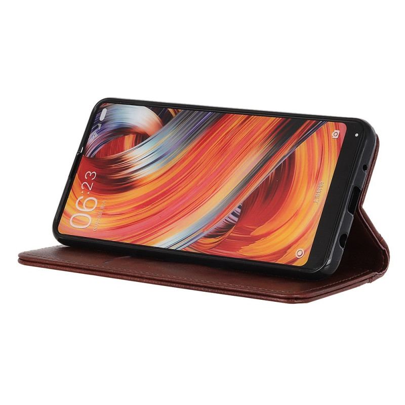 Flip Cover Moto G73 5G Cuir Fendu Stylé