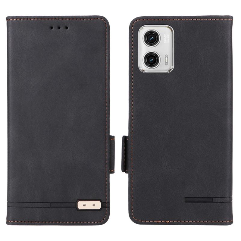 Flip Cover Moto G73 5G Texture Cuir