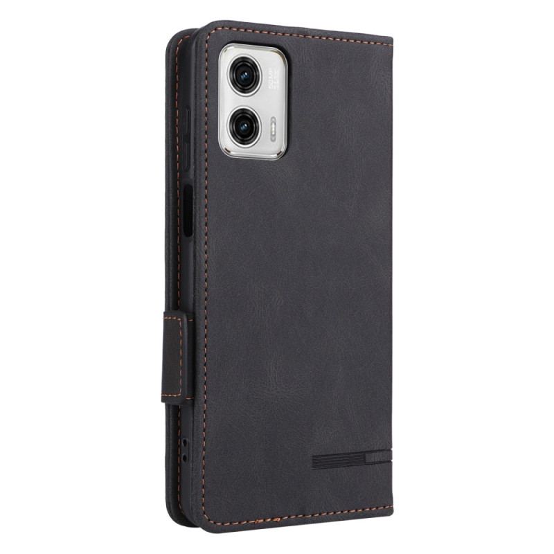 Flip Cover Moto G73 5G Texture Cuir