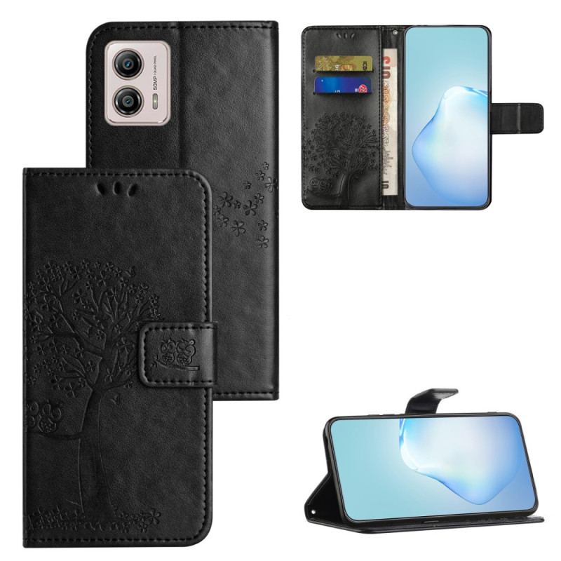 Housse Moto G73 5G Arbre aux Hiboux