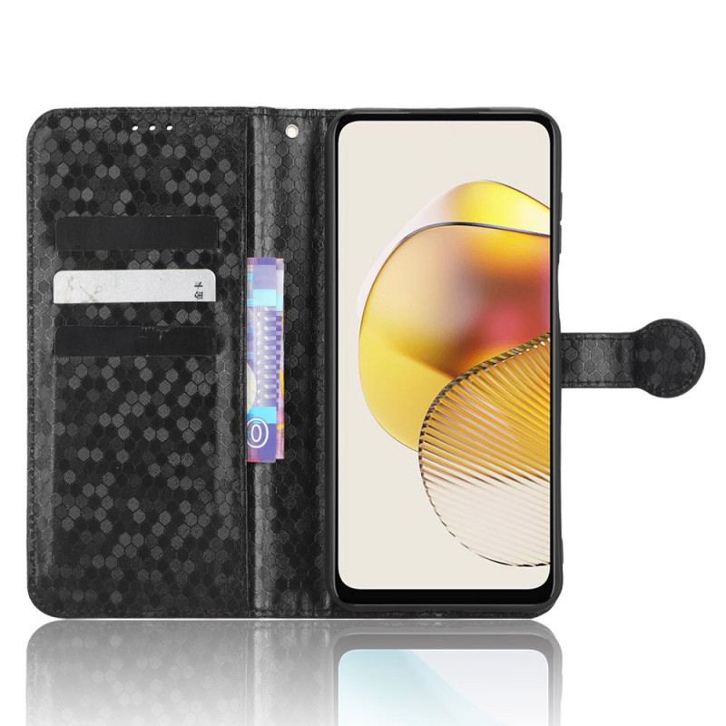 Housse Moto G73 5G Design 3D à Lanière