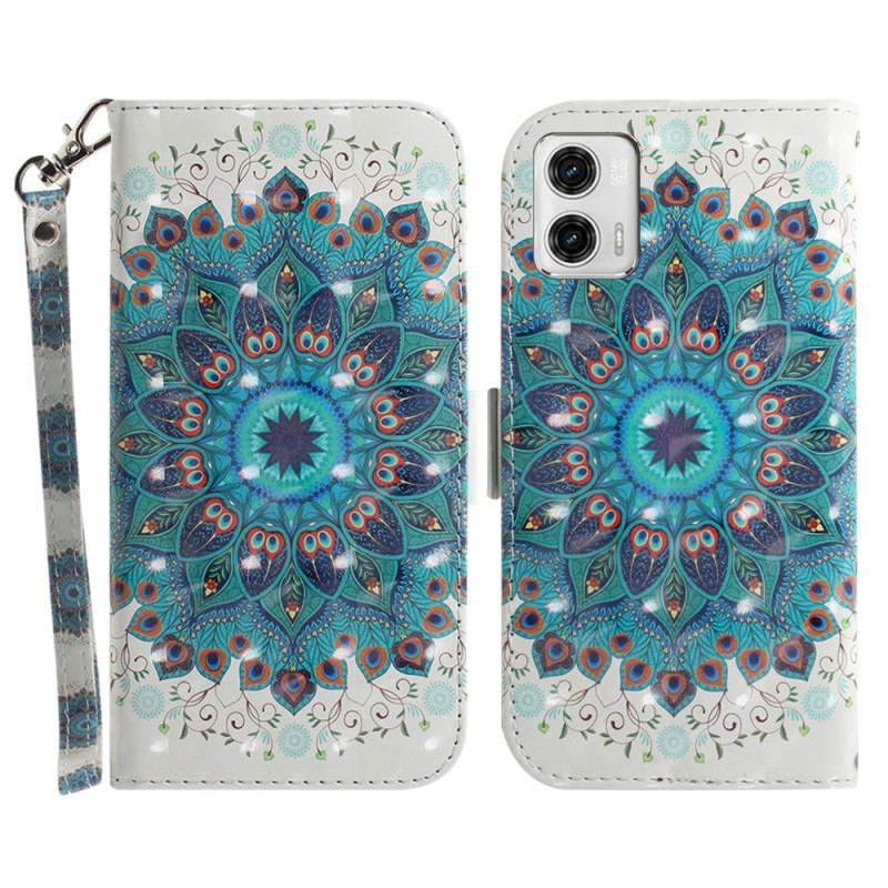 Housse Moto G73 5G Mandala à Lanière