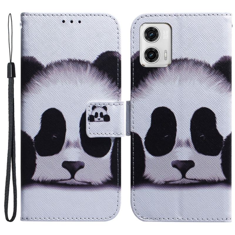 Housse Moto G73 5G Panda à Lanière