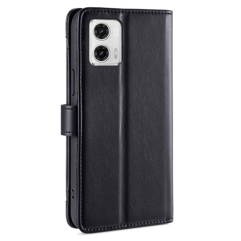 Housse Moto G73 5G Porte-Monnaie avec Bandoulière et Lanière