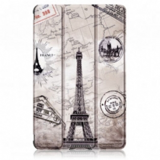 Smart Case Huawei MatePad New Renforcée Tour Eiffel Rétro