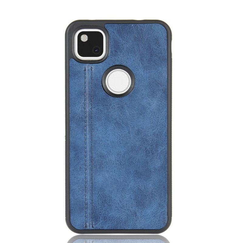 Coque Google Pixel 4a Effet Cuir Couture