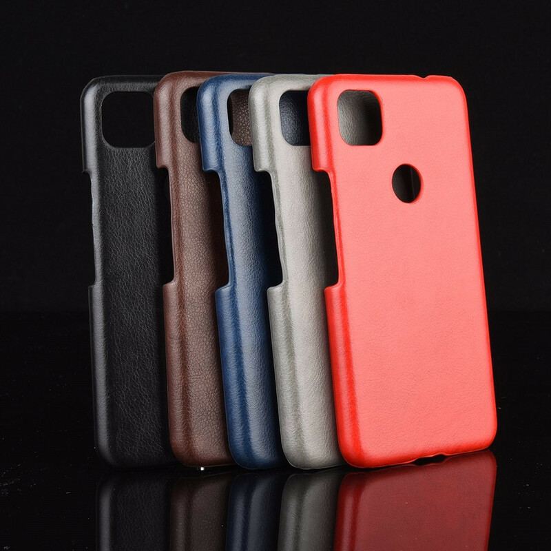 Coque Google Pixel 4a Effet Cuir Litchi Performance