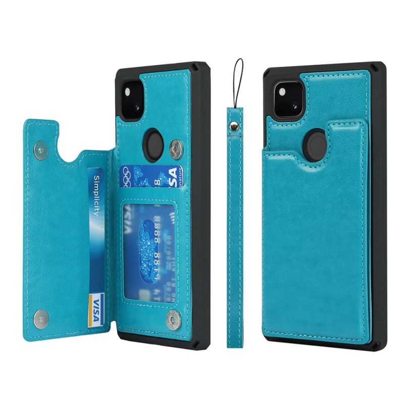 Coque Google Pixel 4a Porte-Cartes Support et Lanière