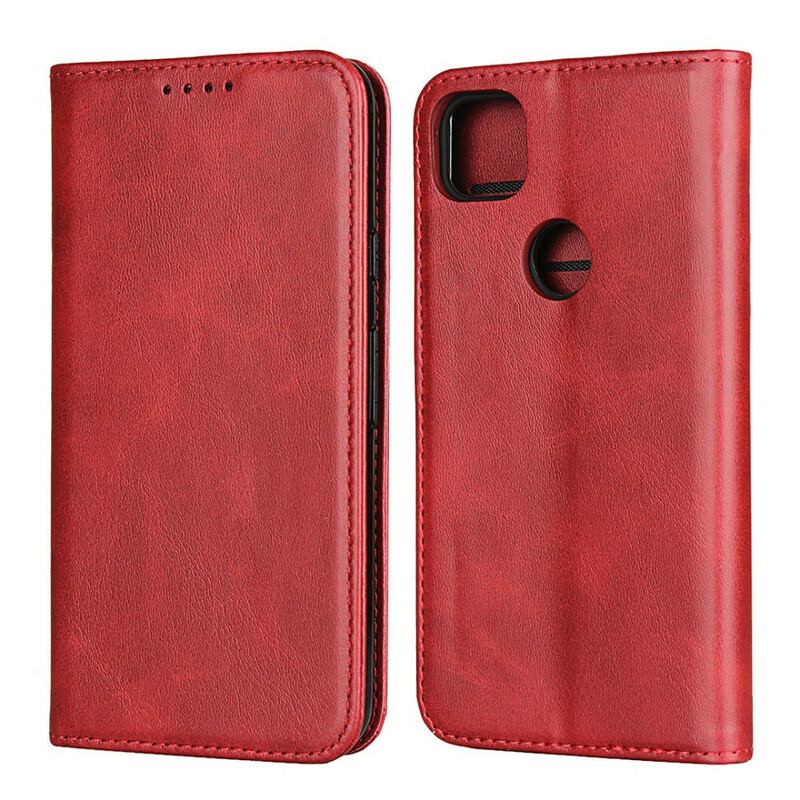 Flip Cover Google Pixel 4a Premium Simili Cuir Coutures