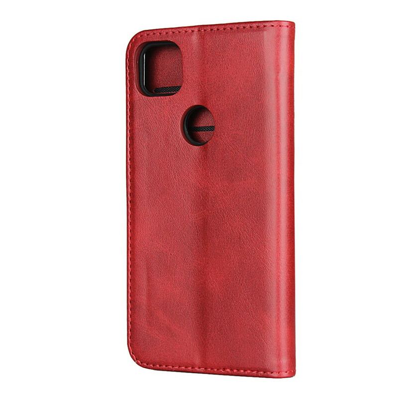 Flip Cover Google Pixel 4a Premium Simili Cuir Coutures