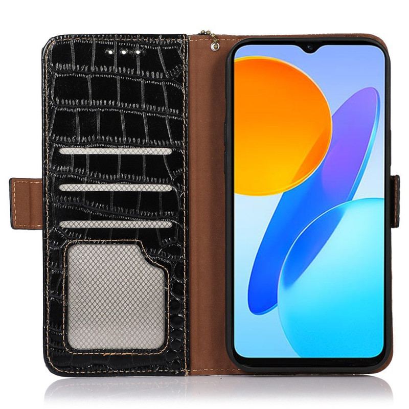 Housse Huawei Nova 11 Pro Texture Crocodile Blocage RFID