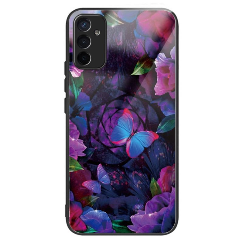 Coque Samsung Galaxy M13 Verre Trempé Variation Papillons